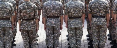 Kazakistan, Almaty, 06 / 19 / 2017: Askerler, ordu