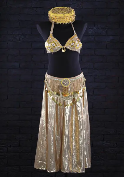 gold dance clothes for oriental dances