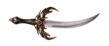 Korsan kılıcı beyaz arkaplanda izole edildi