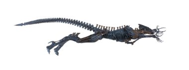 Beyaz arkaplanda izole edilmiş uzay canavarı