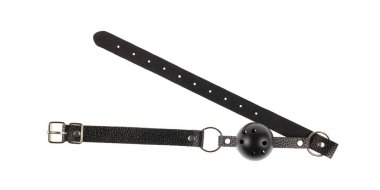 fetiş siyah top şakası beyaz arkaplanda izole edildi