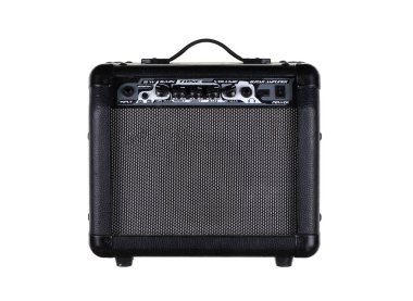 Elektro gitar hoparlörü beyaz arkaplanda izole