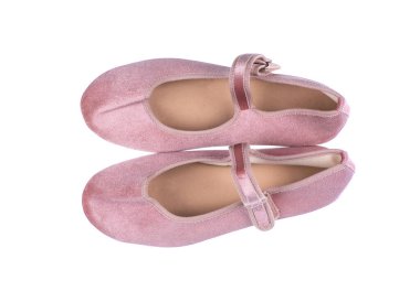 Beyaz zemin üzerinde pembe bale daireleri