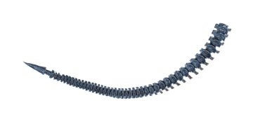 şeytan kuyruğu beyaz arkaplanda izole edildi