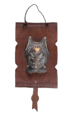 Ortaçağ bronz şövalyesi göğüs zırhı