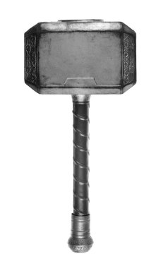 Viking savaş çekici beyaz arka planda izole edildi