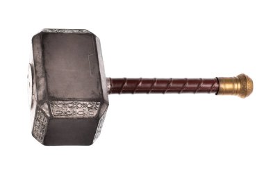 Viking savaş çekici beyaz arka planda izole edildi