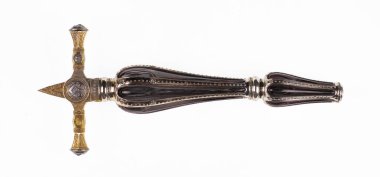 Beyaz arka planda izole edilmiş İskandinav asası