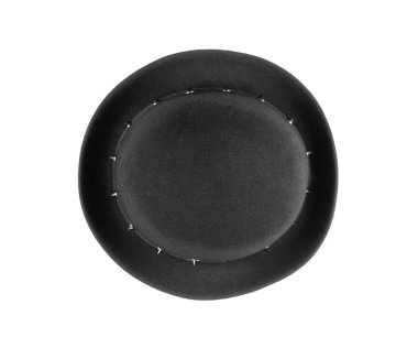 Siyah klasik melon şapka beyaz arkaplanda izole