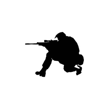 Commando icon. Simple style no war poster background symbol. Gunn shop brand logo design element. Commando t-shirt printing. Vector for sticker.