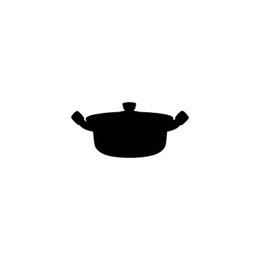 Cooking pan icon. Simple style restaurant big sale poster background symbol. Cooking pan brand logo design element. Cooking pan t-shirt printing. Vector for sticker.