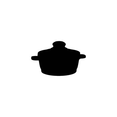 Cooking pan icon. Simple style restaurant big sale poster background symbol. Cooking pan brand logo design element. Cooking pan t-shirt printing. Vector for sticker.