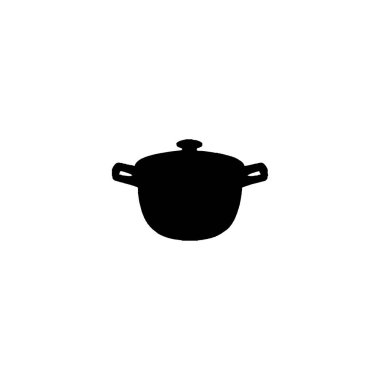 Cooking pan icon. Simple style restaurant big sale poster background symbol. Cooking pan brand logo design element. Cooking pan t-shirt printing. Vector for sticker.
