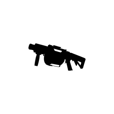 Grenade launcher icon. Simple style no war poster poster background symbol. Grenade launcher brand logo design element. Grenade launcher t-shirt printing. vector for sticker.