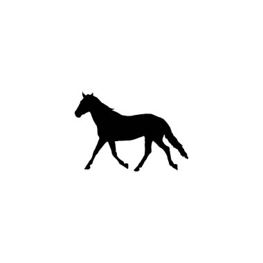Horse icon. Simple style poster background symbol. Horse brand logo design element. Horse t-shirt printing. vector for sticker.