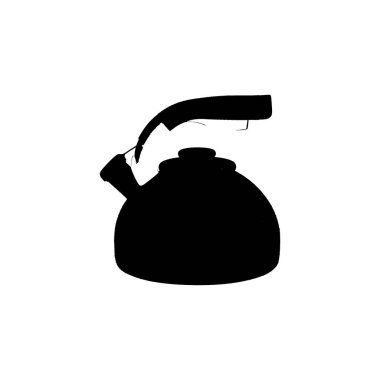 Tea kettle icon. Simple style tea garden big sale poster background symbol. Tea kettle brand logo design element. Tea kettle t-shirt printing. vector for sticker.