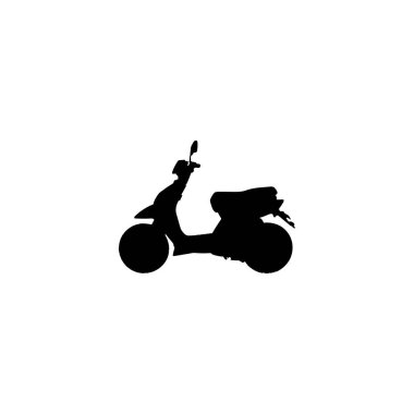 Delivery scooter icon. Simple style cargo delivery big sale Delivery scooter poster background symbol. brand logo design element. Delivery scooter t-shirt printing. vector for sticker.