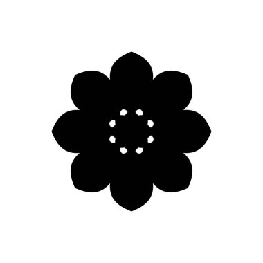 Flower icon. Simple style Flower shop poster background symbol. Flower brand logo design element. Flower t-shirt printing. Vector for sticker.