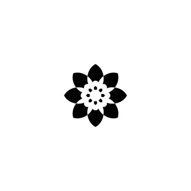 Flower icon. Simple style Flower shop poster background symbol. Flower brand logo design element. Flower t-shirt printing. Vector for sticker.