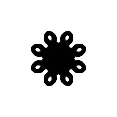 Flower icon. Simple style Flower shop poster background symbol. Flower brand logo design element. Flower t-shirt printing. Vector for sticker.