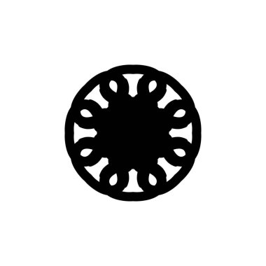 Mandala ornament. Simple style mandala ornament poster background symbol. Mandala ornament brand logo design element. Mandala ornament t-shirt printing. Vector for sticker.