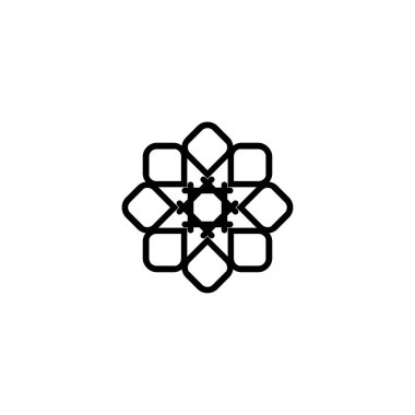 Flower icon. Simple style Flower shop poster background symbol. Flower brand logo design element. Flower t-shirt printing. Vector for sticker.