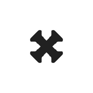 X icon icon. Simple style big sale poster background symbol. Remove button. X brand logo design element. X t-shirt printing. Vector for sticker.