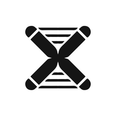 Chromosome icon. Simple style chromosome poster background symbol. Chromosome brand logo design element. Chromosome t-shirt printing. Vector for sticker.