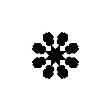 Flower icon. Simple style Flower shop poster background symbol. Flower brand logo design element. Flower t-shirt printing. Vector for sticker.