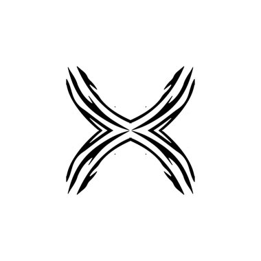 X icon icon. Simple style big sale poster background symbol. Remove button. X brand logo design element. X t-shirt printing. Vector for sticker.