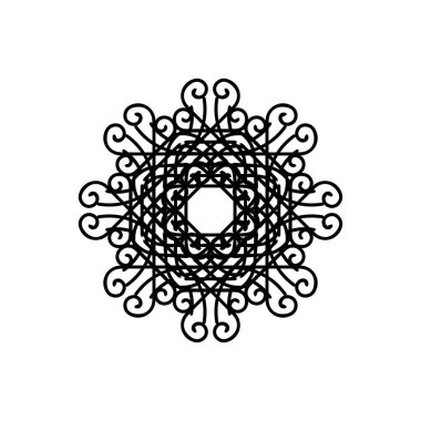 Ornament icon. Simple style ornament poster background symbol. Ornament brand logo design element. Ornament t-shirt printing. Vector for sticker.