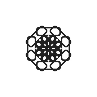 Ornament icon. Simple style ornament poster background symbol. Ornament brand logo design element. Ornament t-shirt printing. Vector for sticker.