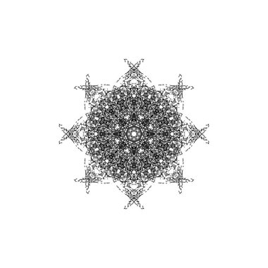 Ornament icon. Simple style ornament poster background symbol. Ornament brand logo design element. Ornament t-shirt printing. Vector for sticker.