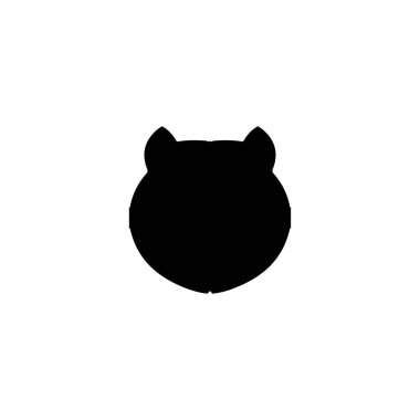 Bear icon. Simple style nature wild travel poster background symbol. Bear brand logo design element. Bear t-shirt printing. Vector for sticker.