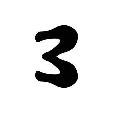 3 simge. Basit tarz 3 şirket arkaplan sembolü. 3 marka logo tasarım elemanı. 3 tişört baskısı. Çıkartma için vektör.