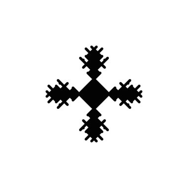 Çapraz simge. Basit bir Hıristiyan dini bayramı arkaplan sembolü. Çapraz marka logo tasarım elemanı. Çapraz tişört baskısı. Çıkartma için vektör.