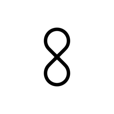 8 simge. Basit tarz 8 Mart tatili poster arkaplan sembolü. 8 marka logo tasarım elemanı. 8 tişört baskısı. Çıkartma için vektör.