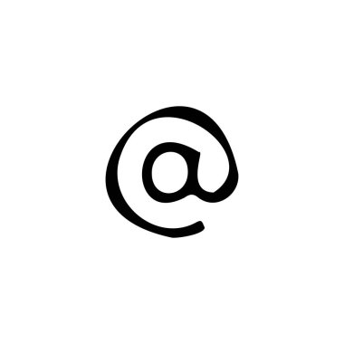 E- posta simgesi. Basit stil e-posta satış poster arkaplan sembolü. E-posta marka logo tasarım elemanı. E-posta tişört baskısı. Çıkartma için vektör.