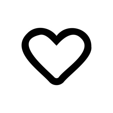 Kalp ikonu. Düğme gibi. Basit bir Sevgililer Günü arkaplan sembolü. Heart marka logo tasarım elementi. Kalp tişörtü baskısı. Çıkartma için vektör.