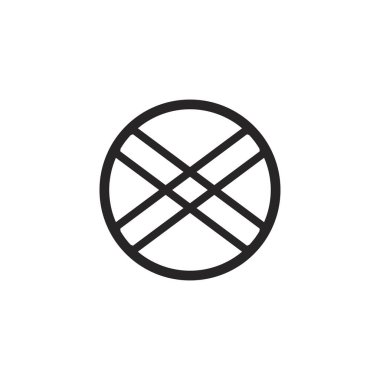 X simgesi. Basit tarz tehlike arkaplan sembolü. X marka logo tasarım elemanı. X-shirt baskısı. Çıkartma için vektör.