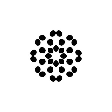 Çiçek ikonu. Basit bir çiçek arkaplan sembolü. Çiçek markası logo tasarım elementi. Çiçekli tişört baskısı. Çıkartma için vektör.