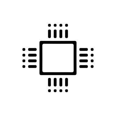 Chip icon. Simple style computer system aggregation poster background symbol. Chip brand logo design element. Chip t-shirt printing. vector for sticker.
