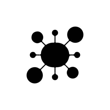 Virus icon. Simple style virus secure poster background symbol. Virus brand logo design element. Virus t-shirt printing. vector for sticker.