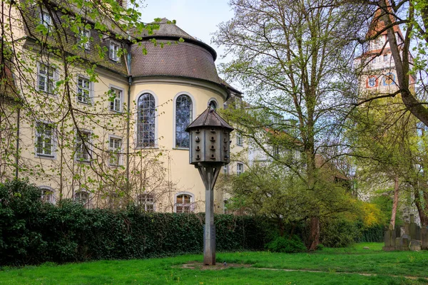 Taubenhaus Den Wallanlagen Der Stadt Ravensburg Baden Württemberg Bemalten Turm — Stockfoto