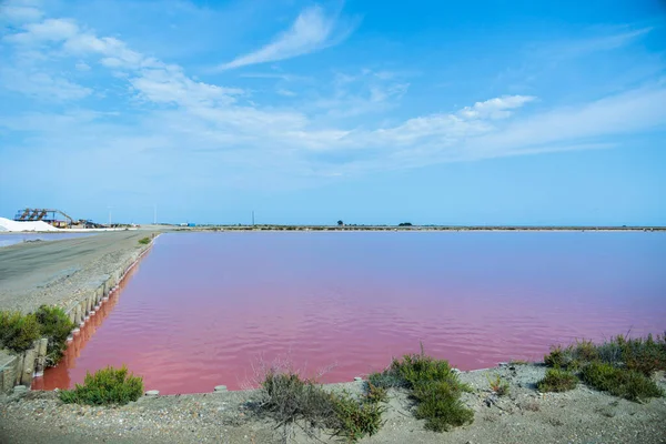 Salzproduktion Der Nähe Der Stadt Aigues Mortes Der Region Camarque — Stockfoto