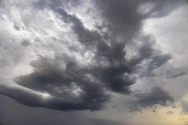 Awan Gelap Langit Abu Abu Pada Pagi Hujan Inningen Dekat — Stok Foto