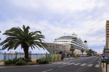 Lüks yolcu gemisi Seabourn Sojourn Fransa 'da, Sete 31.05.2023' te.