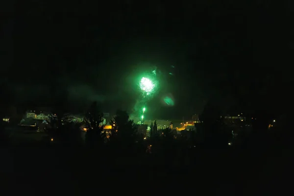 Kleurrijk Vuurwerk Oudejaarsavond Hoge Peienberg Duitsland Rond Jaarwisseling Van 2022 — Stockfoto