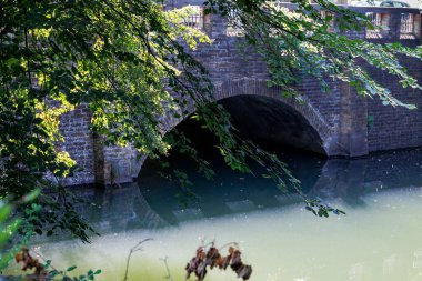 Bridge over the outer city moat in the water city of Augsburg clipart