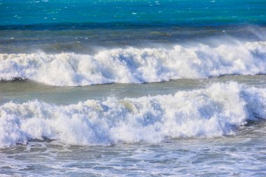 Kıyıya Güçlü Dalgalar Düştü, Paphos, Kıbrıs, 24,11.2024